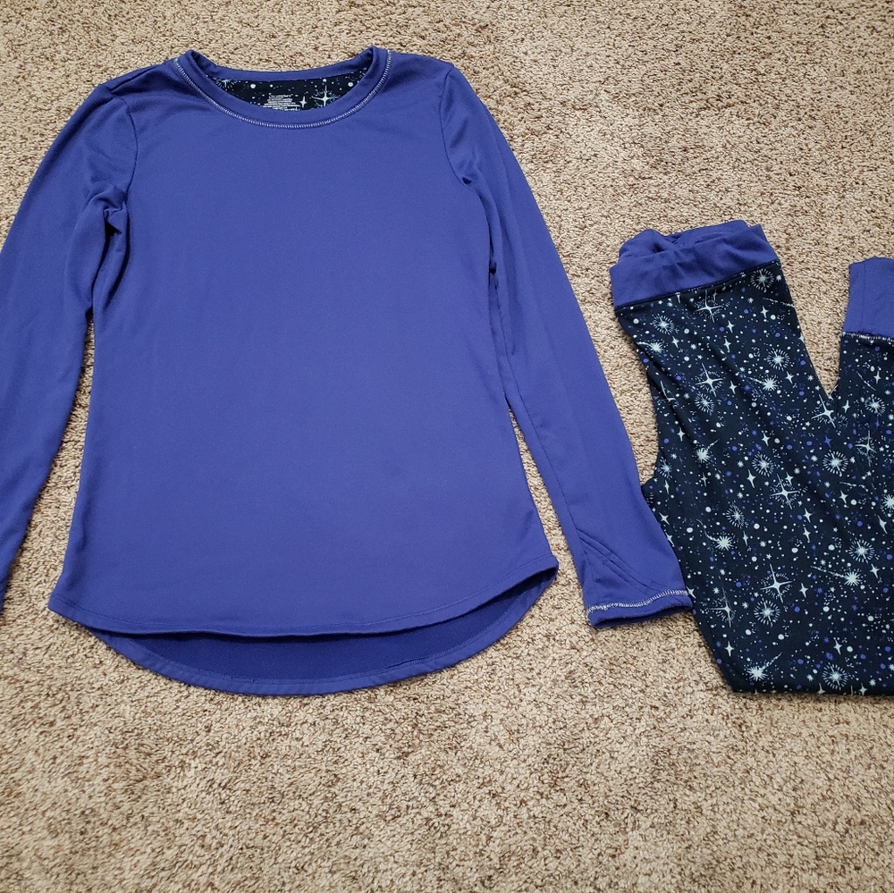 Cuddl Duds Climate Right fleece leggings set Small